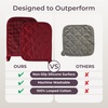 image:imagePot Holder Set With Silicone Grip Quilted And Heat Resistant Set of 2 By Lavish Home BlackBurgundy