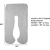 image:imagePregnancy Pillow Cover  UShaped Cotton Full Body Pillow Case  Removable Pillow Case Cover with Zipper for 60Inch Body and Pregnancy Pillows for Sleeping by Lavish Home Gray