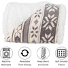 image:imageReversible Fleece Blanket  50x60Inch MachineWashable Sherpa Throw with Snowflakes  Cozy Blanket for Couch Chair or Bed by Lavish Home PinkGray
