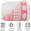 image:imageReversible Fleece Blanket  50x60Inch MachineWashable Sherpa Throw with Snowflakes  Cozy Blanket for Couch Chair or Bed by Lavish Home PinkPink
