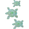 image:imageSea Turtle Wall Art Nautical 3D Metal Hanging DcorVintage Coastal Seaside Inspired StyleUnder Water Sea Life Ocean by Lavish Home 3PC