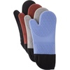 image:imageSilicone Oven Mitts  Extra Long Professional Quality Heat Resistant with Quilted Lining and 2sided Textured Grip  1 pair Gray by Bedford HomeBlue