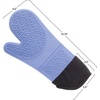 image:imageSilicone Oven Mitts  Extra Long Professional Quality Heat Resistant with Quilted Lining and 2sided Textured Grip  1 pair Gray by Bedford HomeBlue