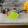 image:imageSilicone Pot Holder Trivet Mat Jar Opener Spoon Rest and Garlic Peeler  4 pc  by Lavish Home