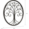 image:imageWall Dcor  Iron Metal Tree of Life Modern Wall Sculpture Art Round for Living Room Bedroom or Kitchen by Lavish Home Brown