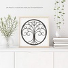 image:imageWall Dcor  Iron Metal Tree of Life Modern Wall Sculpture Art Round for Living Room Bedroom or Kitchen by Lavish Home Brown