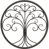 image:imageWall Dcor  Iron Metal Tree of Life Modern Wall Sculpture Art Round for Living Room Bedroom or Kitchen by Lavish Home Brown