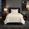 image:image3PC Velvet Queen Quilt Bedding Set  96x92 Inch Queen Bedspread and Matching Pillow Shams  Medium Weight Bed Set for All Seasons  Ultra Soft Luxury Cotton Velvet Bedding by Lavish Home CreamCream