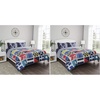 image:image3Piece FullQueen Quilt Set  CoastalThemed Reversible Bedspread with Sham  Lightweight Breathable Hypoallergenic Bedding by Lavish HomeFullQueen Pack of 2