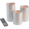 image:imageFlameless LED Candles  6Piece Remote Controlled Flameless Candle Set for Home Wedding Bridal Shower and Christmas Dcor by Lavish Home SilverSilver