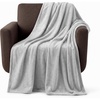 image:imageFlannel Fleece Blanket  60x70 Oversized Soft and Plush Microfiber Throw  Lightweight Decor for Beds Sofas and Chairs by Lavish Home BlueDawn Gray