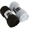 image:imageFleece Throw BlanketSet of 2Navy Blue amp Sand Plush 60x50 Blankets Soft amp Cozy for Travel Outdoor Events amp Lounging on the Sofa or a Chair by Bedford Home Black and Gray