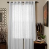 image:imageHome Lavish Mia Jacquard Grommet Curtain Panel  GreyWhite