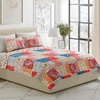 image:imageLavish Home 3Piece Floral Coquette Quilt Set  Mallory Classic Patchwork FullQueen Bedding with 2 Pillow Shams  Lightweight Machine Washable Multicolor Bedding SetKing