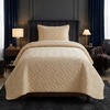 image:imageLavish Home 3Piece King Quilt Bedding Set  Bedspread and 2 King Pillow Shams with Embossed Diamond Pattern  Lightweight Bed Set for All Seasons  Soft Microfiber Coverlet BlueNatural