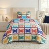 image:imageLavish Home 3Piece Queen Quilt Bedding Set  Bedspread and 2 Pillow Shams with Stylish Geometric Pattern  Lightweight Queen Bed Set for All Seasons  Soft Microfiber Coverlet NavyWhiteMulticolor