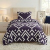 image:imageLavish Home 3Piece Queen Quilt Bedding Set  Bedspread and 2 Pillow Shams with Stylish Geometric Pattern  Lightweight Queen Bed Set for All Seasons  Soft Microfiber Coverlet NavyWhiteNavy Blue and White