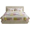 image:imageLavish Home 3Piece Quilt Set  Savannah Classic Patchwork FullQueen Quilt with 2 Pillow Shams  Machine Washable Lightweight Bedding Multicolor