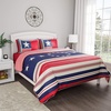 image:imageLavish Home Collection 3Piece Quilt and Bed Set  Hypoallergenic Microfiber Glory Bound Patriotic Americana Flag Print AllSeason Blanket with Shams King