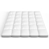 image:imageLavish Home Down Mattress Topper  Full 4Inch Duck and Goose Feather Bed with Cotton Mattress Topper Cover  Plush Pillow Top for Cushion and Support White