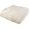 image:imageLavish Home Faux Fur Blanket  60x80Inch Queen Size Throw Blanket with Plush Faux Fur Front and Mink Back  Bedding for Sofas and Beds CreamCream