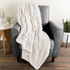 image:imageLavish Home Jacquard Sherpa 50 x 60 GreyCream