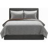 image:imageLavish Home King Size Comforter Set  3Piece MinkStyle Faux Fur Blanket and 2 Shams  Cozy MachineWashable King Bedding Set GreyChocolateBlack