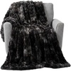 image:imageLavish Home Oversized Ruched Faux Fur Blanket Blue 60 x 80Black