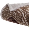 image:imageLavish Home Printed Coral Soft Fleece Sherpa Throw Blanket BlueBrown