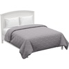 image:imageLavish Home Quilt Coverlet AllSeason Light Comforter Quilted Blanket Twin Size Gray