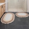 image:imageLavish Home Reversible Bathroom Rug Set Gray 2Pieces 32x2024x17Beige