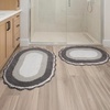 image:imageLavish Home Reversible Bathroom Rug Set Gray 2Pieces 32x2024x17Grey