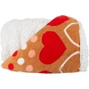 image:imageLavish Home Reversible Fleece Blanket  50Inch x 60Inch MachineWashable Sherpa Throw with Hearts  Cozy Blanket for Couch Chair or Bed
