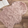 image:imageLavish Home Sheepskin Throw Rug  Faux Fur 2x3Foot High Pile Soft and Plush Mat for Bedroom Kitchen Bathroom Nursery and Office PinkPink