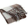 image:imageLavish Home Throw Blanket Brown Plaid 50 x 60
