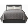 image:imageLavish Home Twin Size Quilt Bedding Coverlet  AllSeason Washable Lightweight Quilt Bedspread  BasketWeave Polyester Bedding with Quilted Blanket Pattern Gray