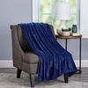 image:imageLavish Home Velvet Throw  Oversized Microfiber Velvet Solid Polyester Throw Blanket  Breathable and Machine Washable by LHC Midnight BlueMidnight Blue