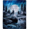 image:imageLavish Home Wolf Throw Blanket Blue 80 x 92