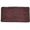 image:imageMicrofiber Memory Foam Bathmat  Oversized Padded Nonslip Accent Rug for Bathroom Kitchen Laundry Room Wave Pattern by Lavish Home Chocolate