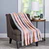 image:imagePoly Fleece Sherpa Throw  Oversized Plush Woven Polyester Sofa and Bed Blanket  Breathable and Machine Washable by Lavish Home WhiteGray PlaidModern Blush