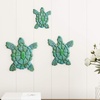 image:imageSea Turtle Wall Art Nautical 3D Metal Hanging DcorVintage Coastal Seaside Inspired StyleUnder Water Sea Life Ocean by Lavish Home 3PC