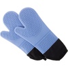 image:imageSilicone Oven Mitts  Extra Long Professional Quality Heat Resistant with Quilted Lining and 2sided Textured Grip  1 pair Gray by Bedford HomeBlue