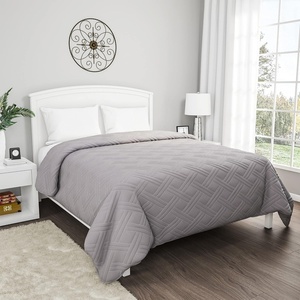 image:imageBedford Home Solid Color Bed Quilt  King  Silver