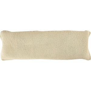 image:imageBody Pillow Cover Sherpa with side zipper by Lavish Home  18 x52 Ivory