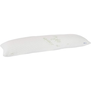 image:imageCharcoal Infused Memory Foam Body Pillow  for Side Stomach and Back Sleepers by Lavish Home White