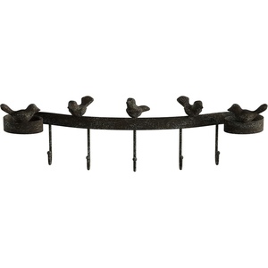 image:imageDecorative Bird on Tree Branch HookCast Iron Shabby Chic Rustic Wall Mount Hooks for Coats Towels Hats Scarves Jewelry and More by Lavish HomeRibbon