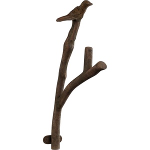 image:imageDecorative Bird on Tree Branch HookCast Iron Shabby Chic Rustic Wall Mount Hooks for Coats Towels Hats Scarves Jewelry and More by Lavish HomeTree