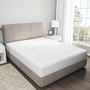 image:imageDown Alternative Mattress TopperKing Size 3 Gusset Hypoallergenic Fiber Filled Pillowtop Pad for Cushion amp SupportMicrofiber Cover by Lavish HomeWhite