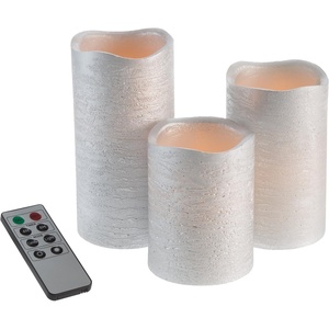 image:imageFlameless LED Candles  6Piece Remote Controlled Flameless Candle Set for Home Wedding Bridal Shower and Christmas Dcor by Lavish Home SilverSilver