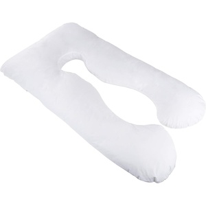 image:imageFull Body Pillow  7in1 Pillow with Removable Cover  Comfortable UShape for Support Sleeping Lounging Studying and More by Lavish Home WhiteWhite